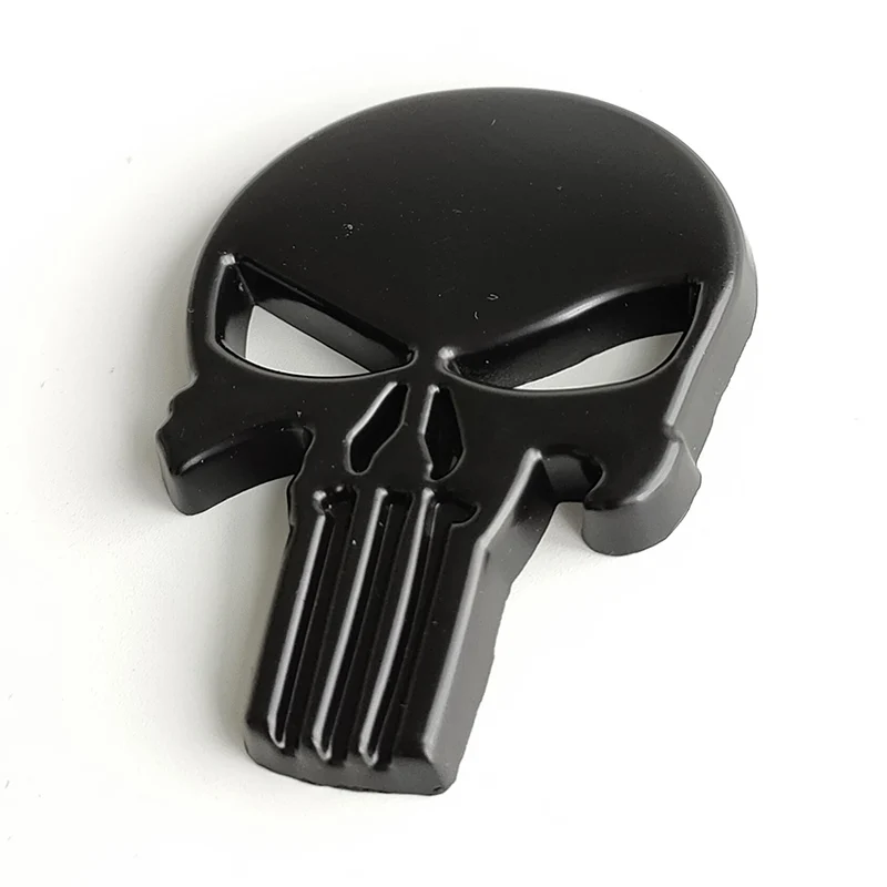 Cool Skull 3d Metalen Chroom Embleem Badge Auto Sticker Auto Styling Sticker Decoratie Accessoires