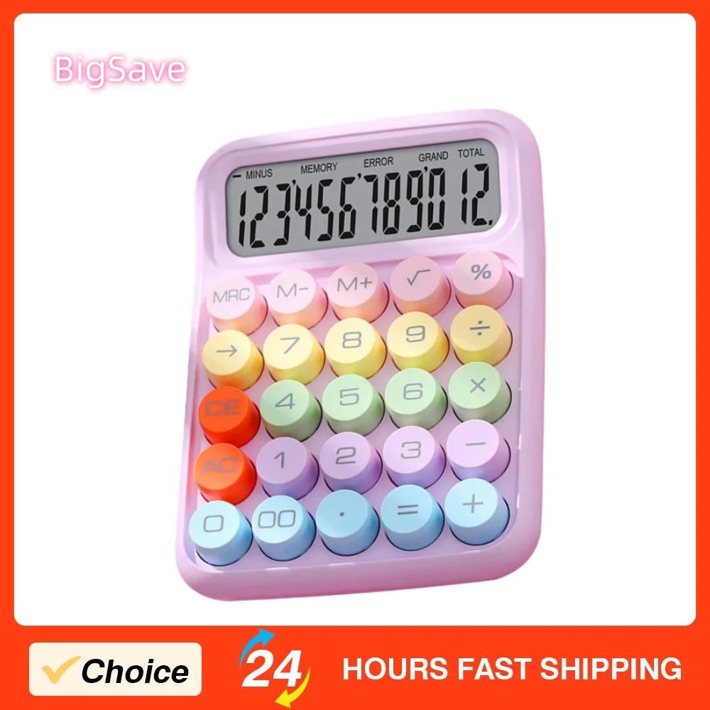 

Creative Colorful Calculator Mechanical Keyboard Calculator Portable Mechanical Switch Calculator for Home School Office