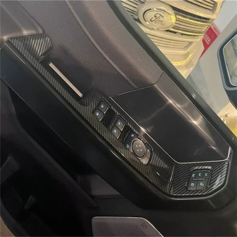 WELKINRY para Ford F150 P702 14ª Generación 2021-2026 Lobo, Reposabrazos para Puerta de Coche, Elevador de Ventanas, Interruptor Regulador, Botón, Perilla, Embellecedor