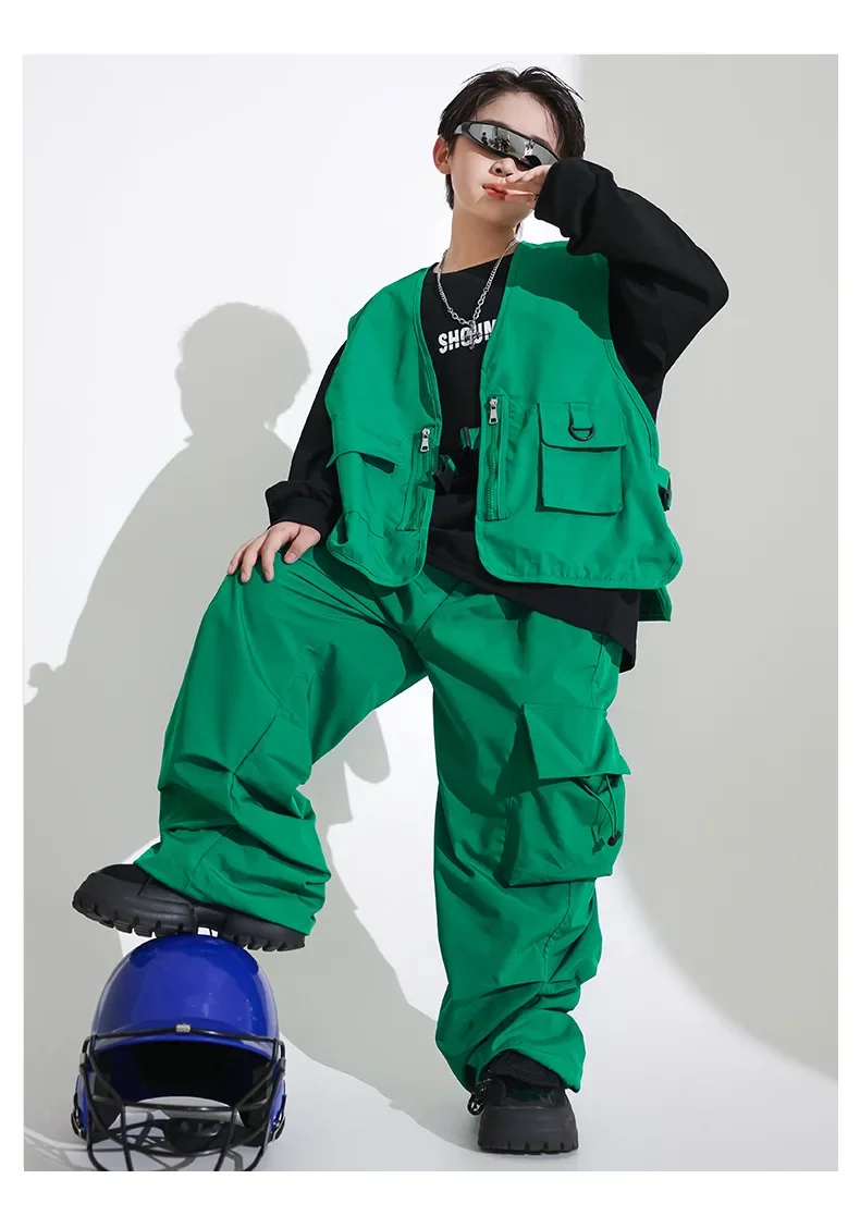 Girls' Jazz Dance Costume Handsome Japanese Street Dance Performance Costume Set Children's Hiphop Show Stage Trend