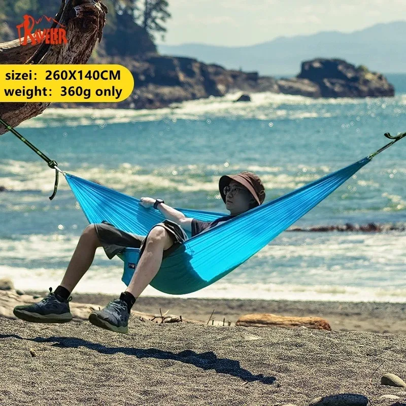 Ultra Lightweight Nylon Hammock for Camping, Travel Parachute Cloth, Outdoor Camping, Hiking, 20D Hammock Only 360g