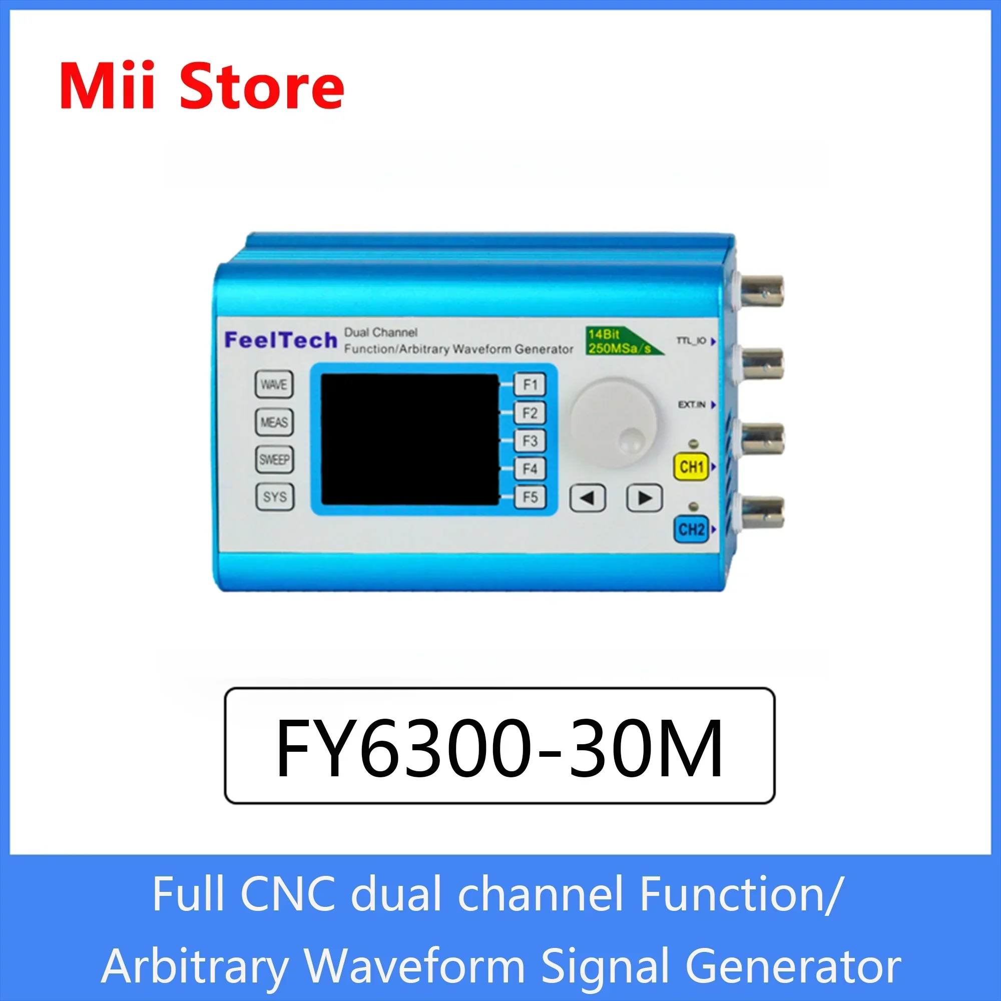 FY6300 30MHz Signal Generator Frequency Blue Sine Frequency Signal Function Waveform Generator