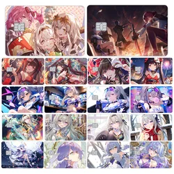 Anime Cartoon Game Honkai: Star Rail Girl Credit Card Skin Stickers for VISA Bank Card Bus Metro Card Cover Sticker Decoration