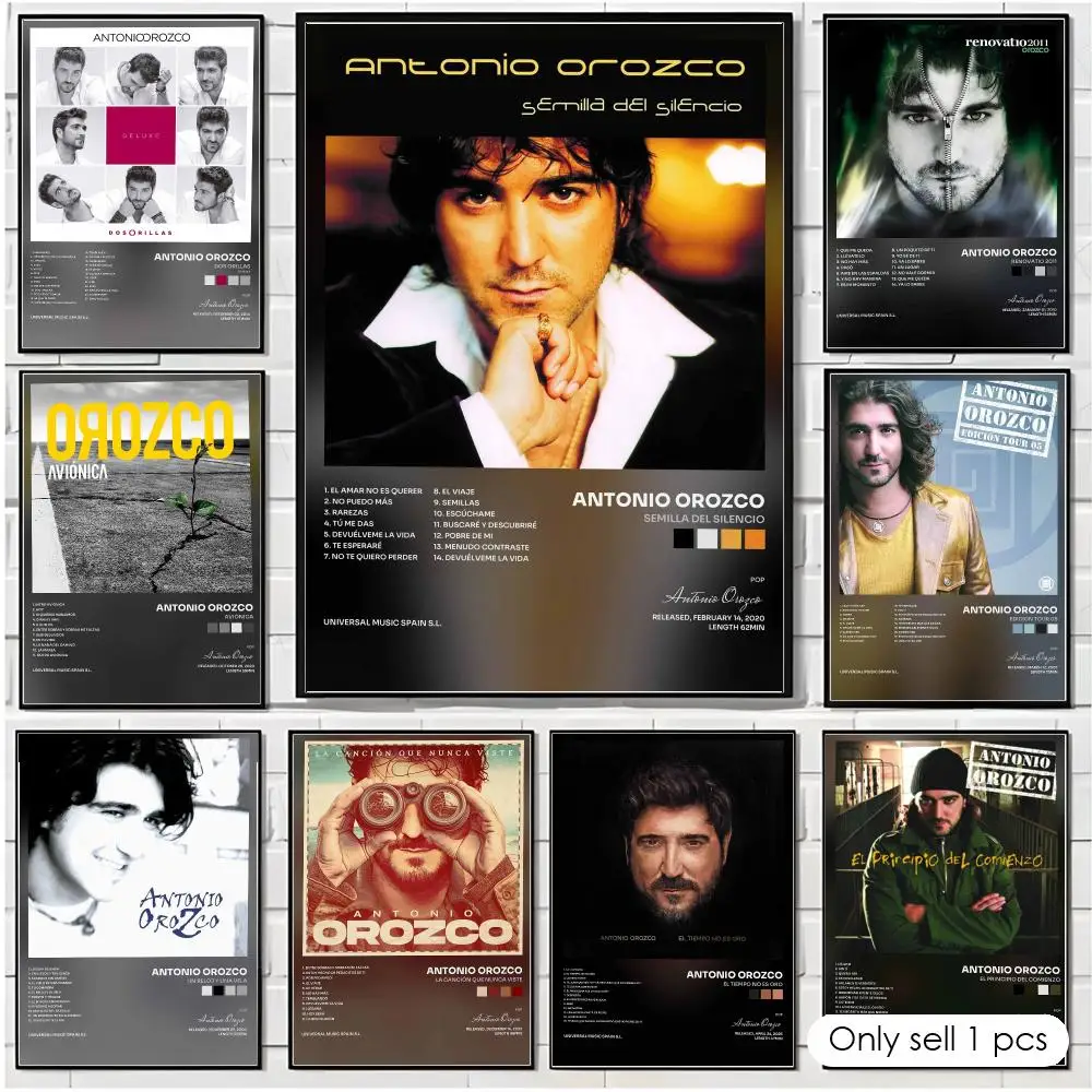 Singer A-Antonio Orozco Poster Wall Art Poster Print Decorative Picture for Living Room Bedroom Home Decor