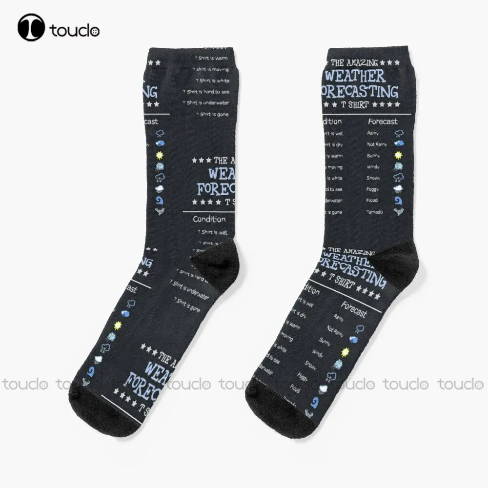 

Funny Meteorology Gifts The Amazing Weather Socks Custom Men Socks 360° Digital Print Custom Gift Streetwear Funny Sock Art