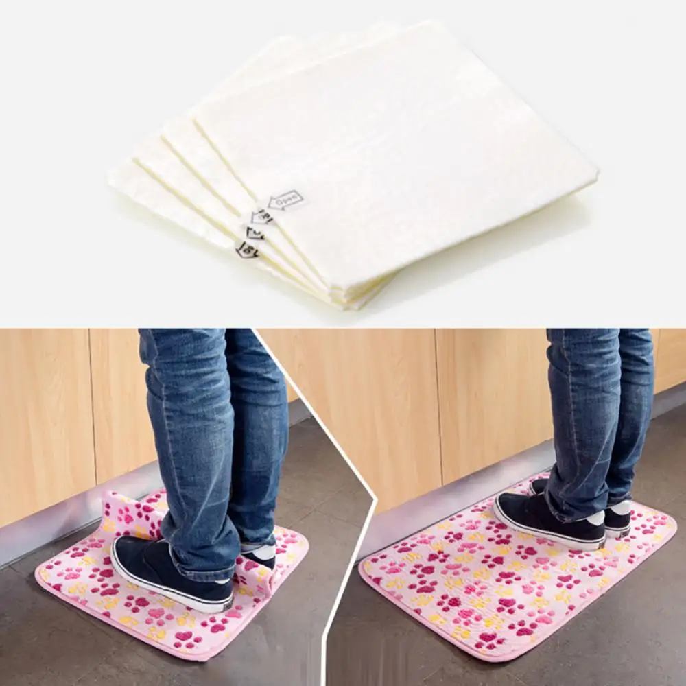 10*10cm 4Pcs Adhesive Anti-slip Non-woven Carpet Mat Tape Sticker Gripper Paste Home Accessories for Bathroom Toilet Floor