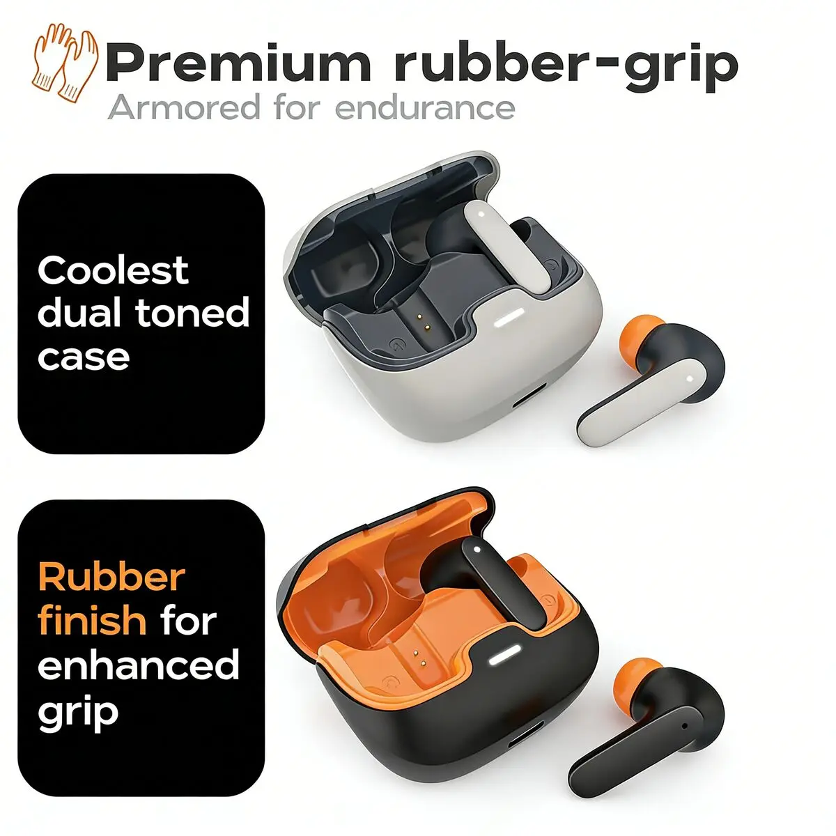 

Fashion In-Ear Bluetooth Earphones IPX5 Waterproof Noise Reduction Comfortable Wear HiFi Sound Long Battery Life for iOS Android