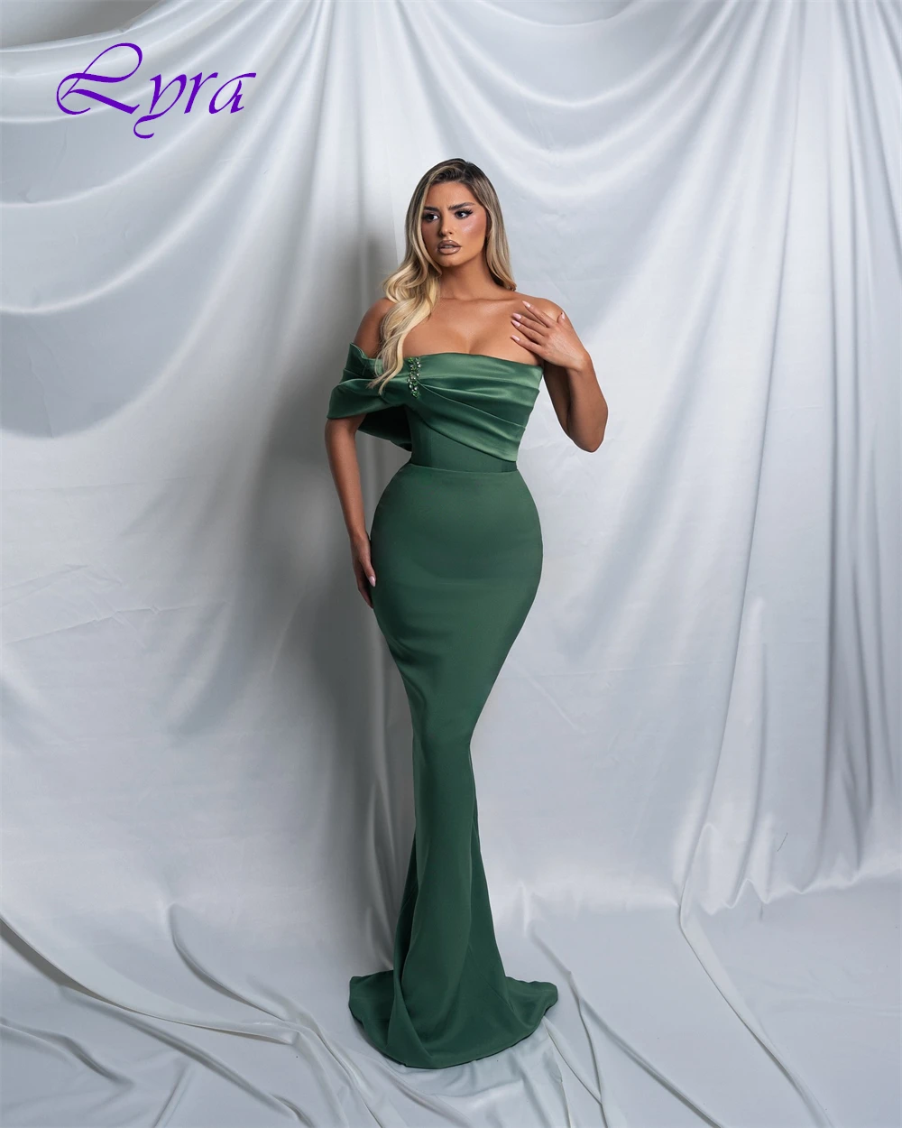 Vestido de noche elegante personalizado con un hombro y jersey de temperamento, vestidos para ocasiones especiales y delicados vestidos de fiesta de sirena
