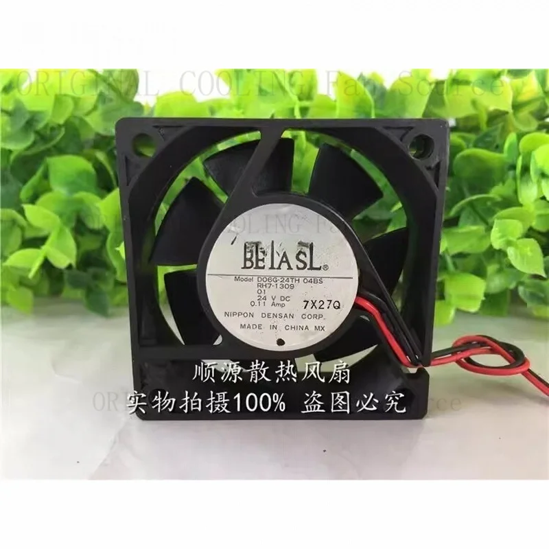H  D06G-24TH 04BS DC24V 0.11A 60*60*20MM 2-Wire FOR Inverter Cooling Fan *rr