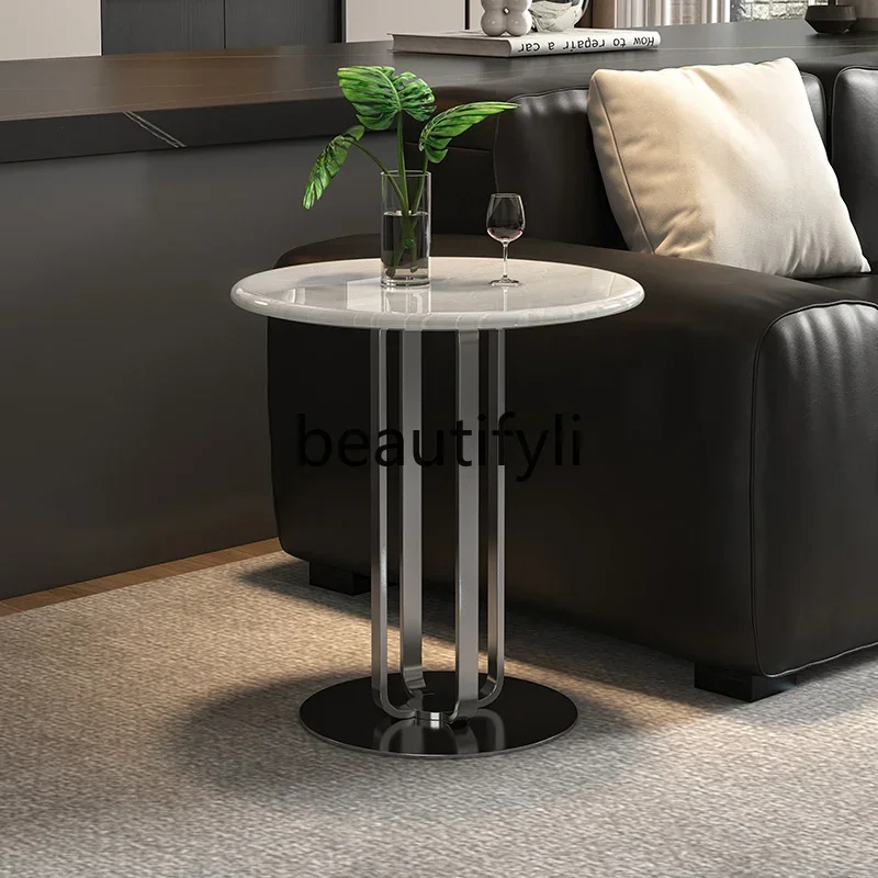 

Natural luxury stone sofa edge marble coffee table small table
