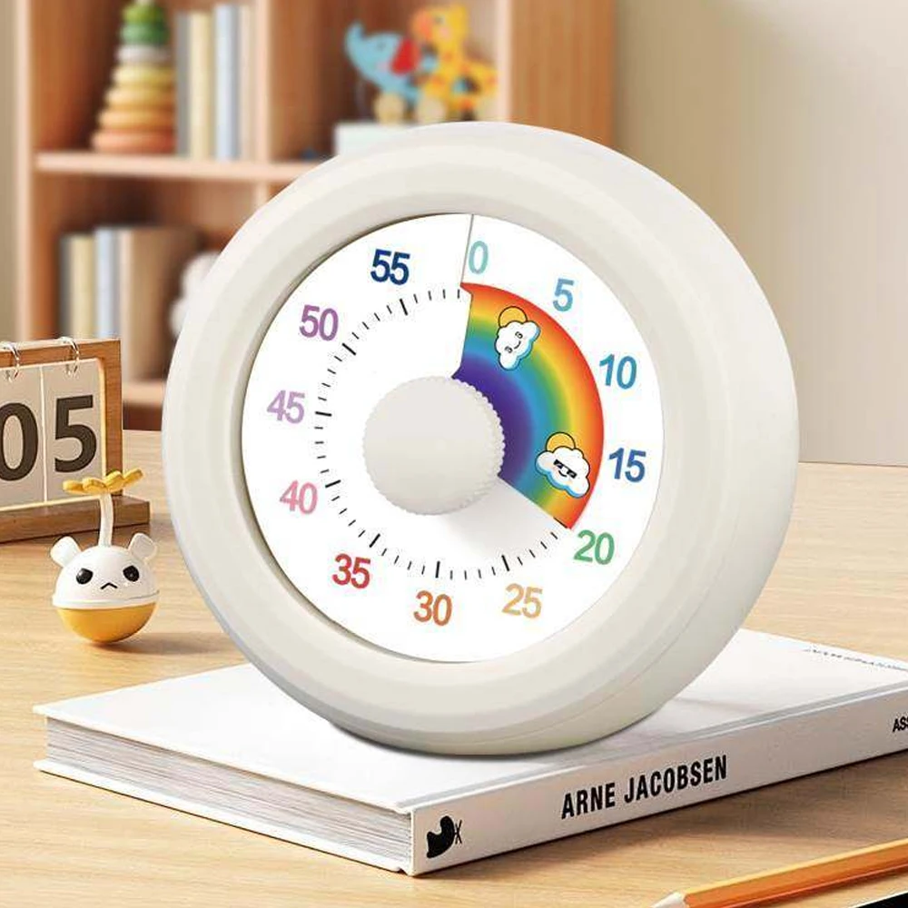 1PC Round Visual Timer Children Self-discipline Tool Countdown 60-minute Kitchen Cooking Homework Stopwatch Time Management