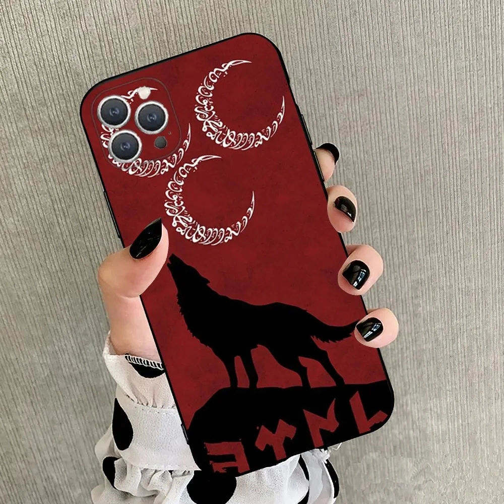 Bozkurt  Phone Case For iPhone 15,14,13,12,11,Plus,Pro Max,XS,X,XR,SE,Mini,8,7 Soft Silicone Black Cover