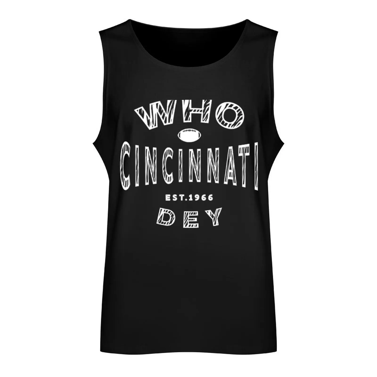 Cincinnati Bengals T-ShirtCincinnati - Who Dey Tank Top Men gym sportswear gym clothing men t-shirts for men gym t-shirts