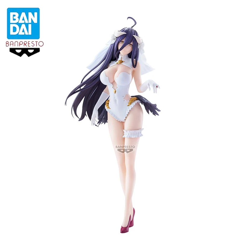 

OVERLORD Original Bandai BANPRESTO Albedo WEDDING ver. ГЛИТТЕР ГЛОМА Аниме Фигурка ПВХ Коллекционная модель Украшения Игрушки Подарки