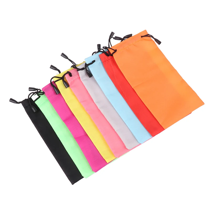 5pcs Fabric Sunglasses Bag Drawstring Pouch Myopia Glasses Case Soft Eyeglasses Pocket Spectacles Cloth Bag Eyewear Accessories