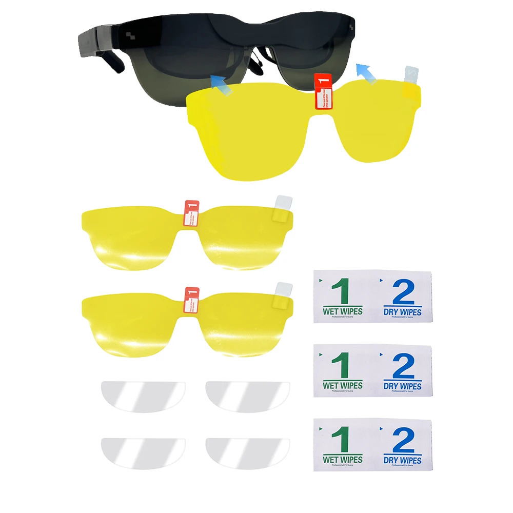 

Protective Film Applicable for RayNeo Air3 film Set of High-Definition Anti-scratch AR Glasses Protect Film Front PET Lens Film