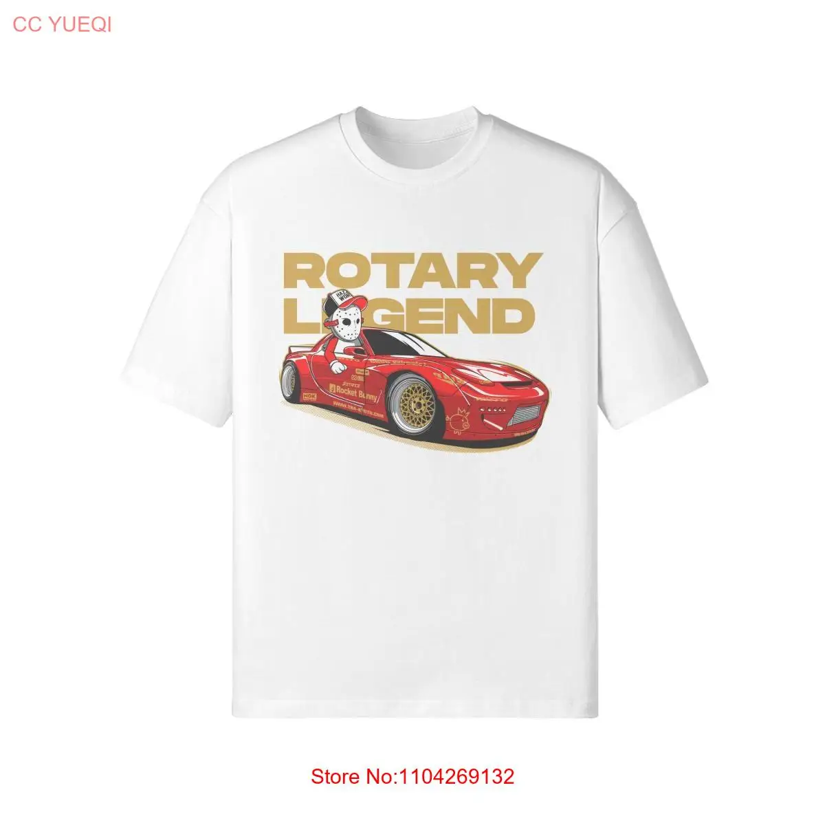 Camiseta Vintage con leyenda giratoria de cohete y conejito, homenaje automotriz para fanáticos de JDM, homenaje para mujeres y hombres, manga larga o corta