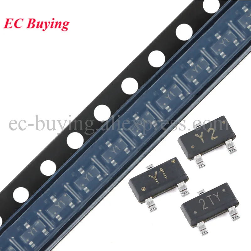 20-100 szt. SS8550 SS8050 S8050 S8550 SOT-23 Tranzystor PNP NPN SMD Chip Trioda Y2 Y1 J3Y 2TY Nowy Oryginalny