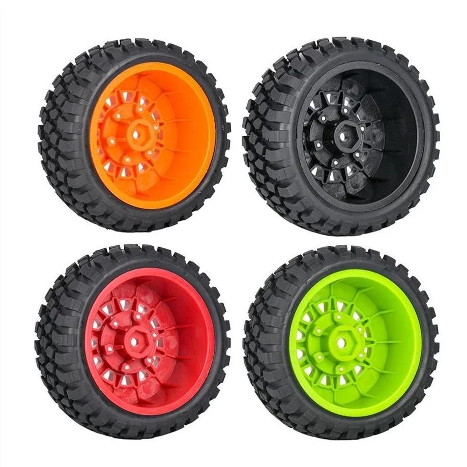 4Pcs 112mm 1/8 1/10 Short Course Truck Tire Tyre with 12mm 14mm 17mm Wheel Hex for TRAXXAS Slash ARRMA SENTON HSP HPI RC Car