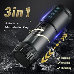 Masturbation Cup Automatic Telescopic Sucking Male Smart Heating Vagina Blowjob Piston Masturbator Machine Adult Sex Toy For Men