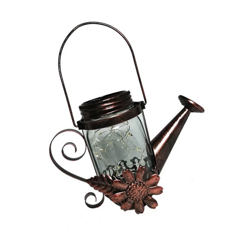 

1pc 20LED Solar Lawn Light Waterproof Lantern Vintage Metal Powered Lights Outdoor Garden Decorative Stake Pathway Lighting