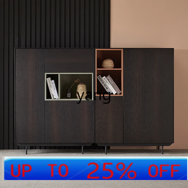 

CX minimalist dining side cabinet integrated wall high cabinet light luxury solid wood household locker side cabinet