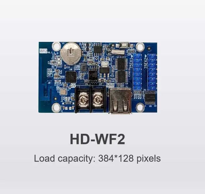 New HUB75 Control Card HD-WF2 for small LED DISPLAY Module Advertising system use on shop sign,indicator