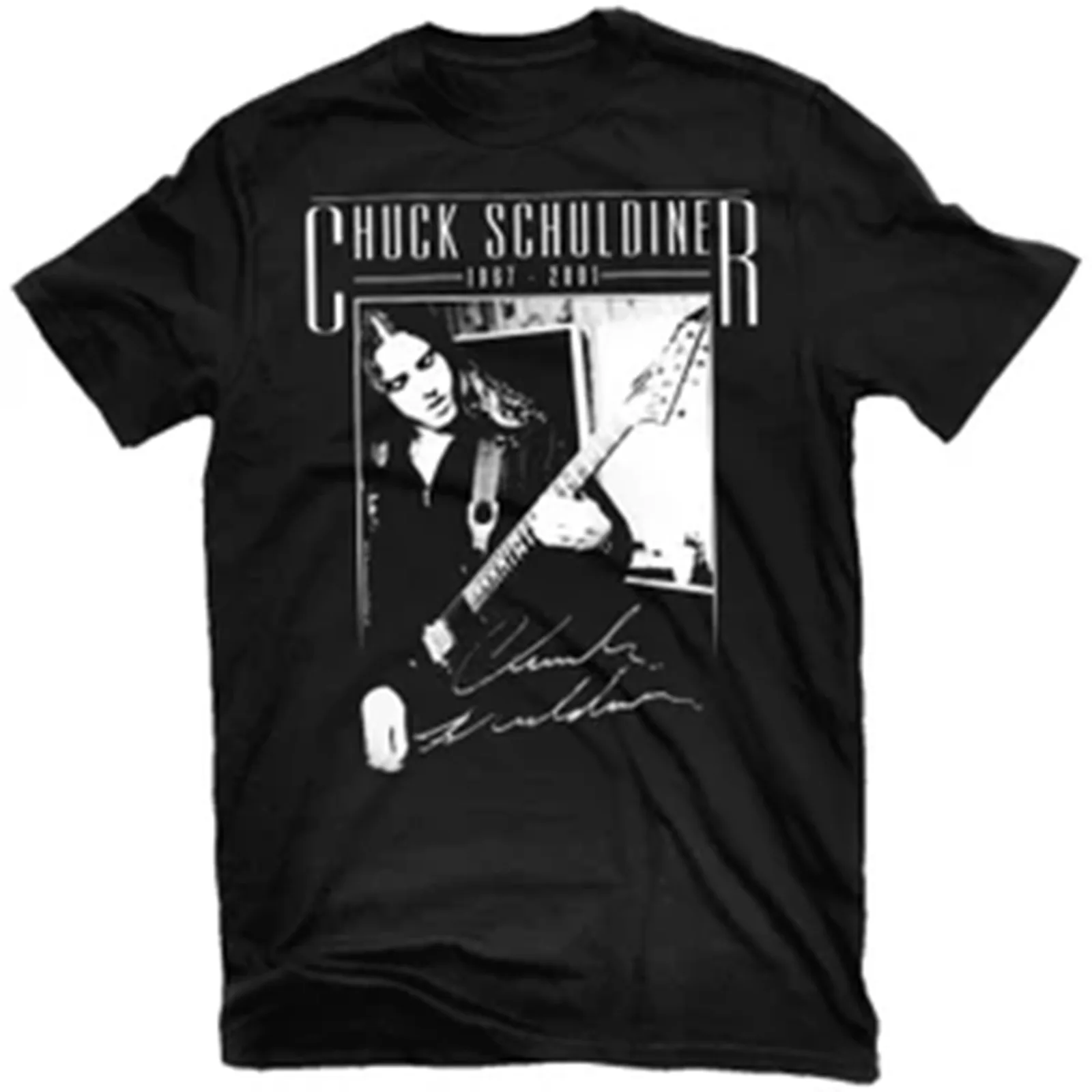 Buy chuck schuldiner signature Chuck Schuldiner T Shirt All Size S-4XL EE1403