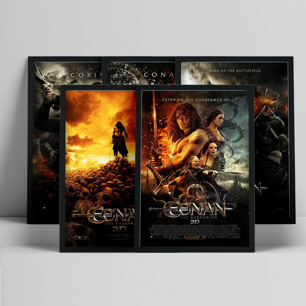 Conan, el bárbaro, espada épica americana, hechicero, película impresa, póster artístico, lienzo de película, pintura, imagen de pared, decoración de cine para sala de vídeo