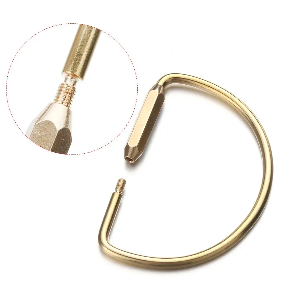 7 Styles Vintage Brass Keychain Portable Unique DIY Craft Tools Whistle Ruler Key Ring Pendant Creative Jewelry Accessories