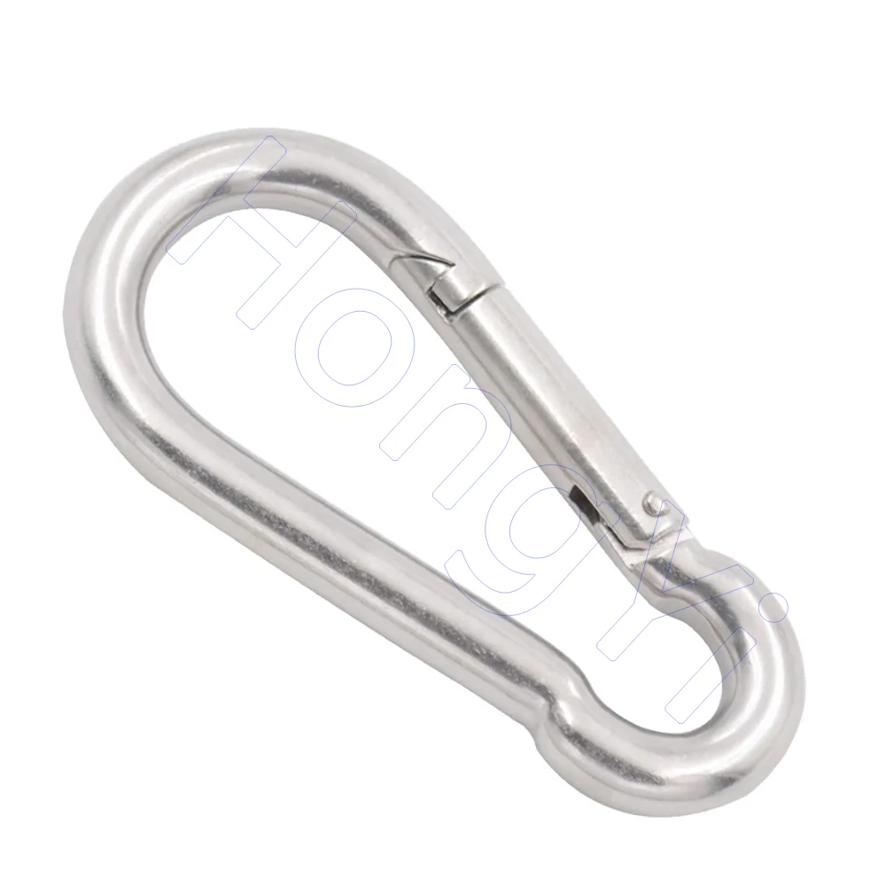 Spring Snap Carabiner 316 Stainless Clips Quick Link Lock Ring Spring Snap Hooks Shackle for Keys/Water Bottle/Camping/Hiking