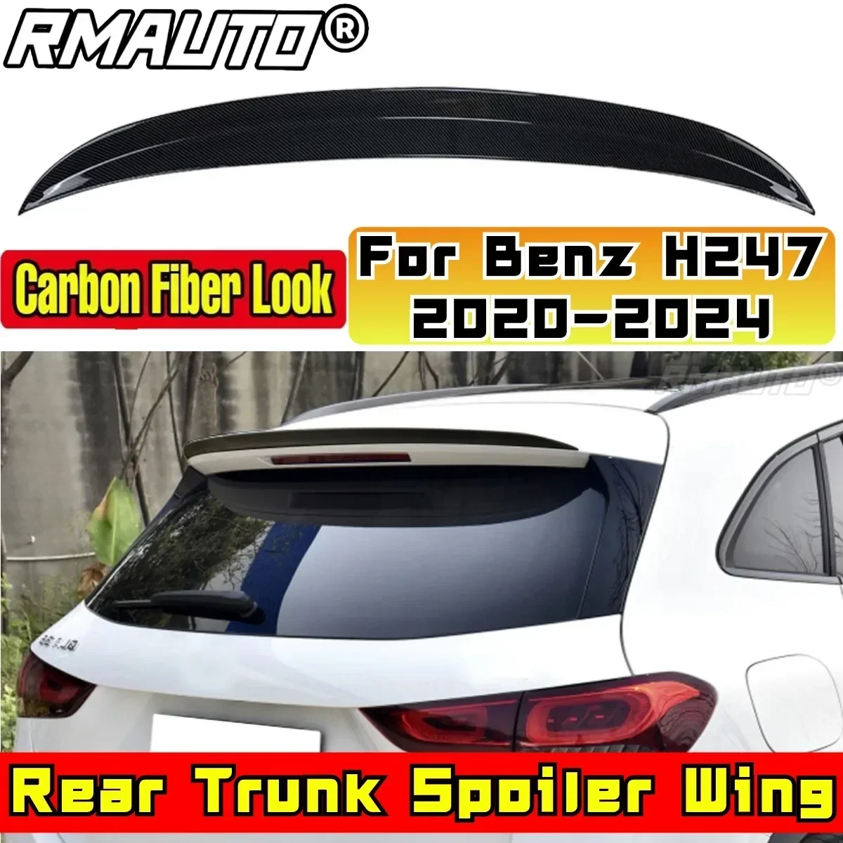 Car Rear Trunk Spoiler Body Kit Car Rear Wing For Mercedes-Benz GLA Class GLA250 H247 GLA200 GLA250 2020-2024 Car Accessories