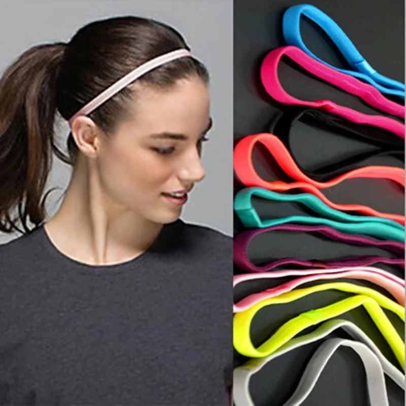 1/3/5pcs Solid Thicken Non-Slip Elastic Sports Outdoor Headbands Hair Headbands For Men Exercise Hair Bands Sweatbands For Women
