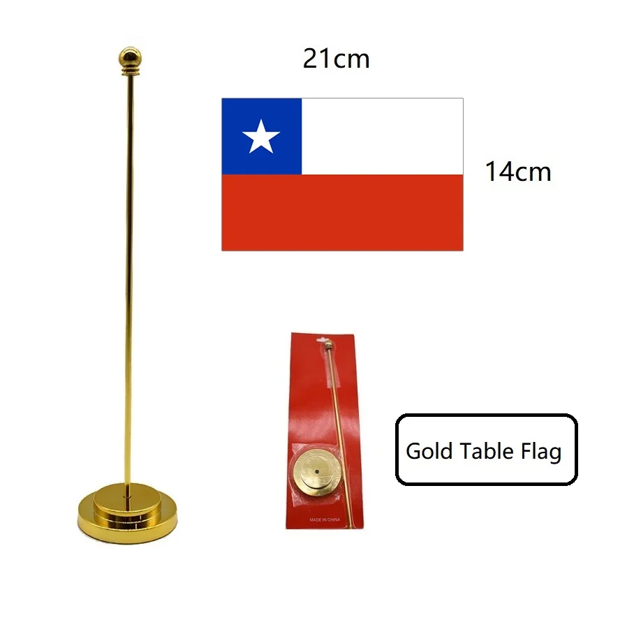 كوستاريكا/سورينام/تركيا/شيلي/أوزبكستان/باراغواي/قبرص مجموعة أعلام مكتب 14x21 سنتيمتر سطح المكتب العلم
