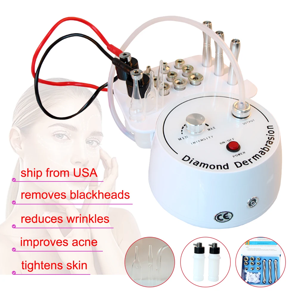 New 3 in 1 Diamond Microdermabrasion Machine Vacuum Cleaner Blackhead Removal Acne Anti-Wrinkle Skin Moisturizing Beauty Machine