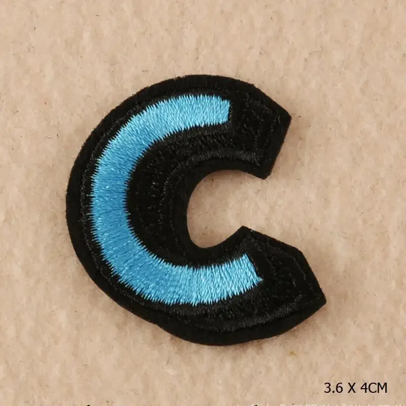 26Pc English Letters Clothes Embroidered Appliques Iron on Patches Badge Sticker For DIY Clothing Apparel Sew Craft Accessories