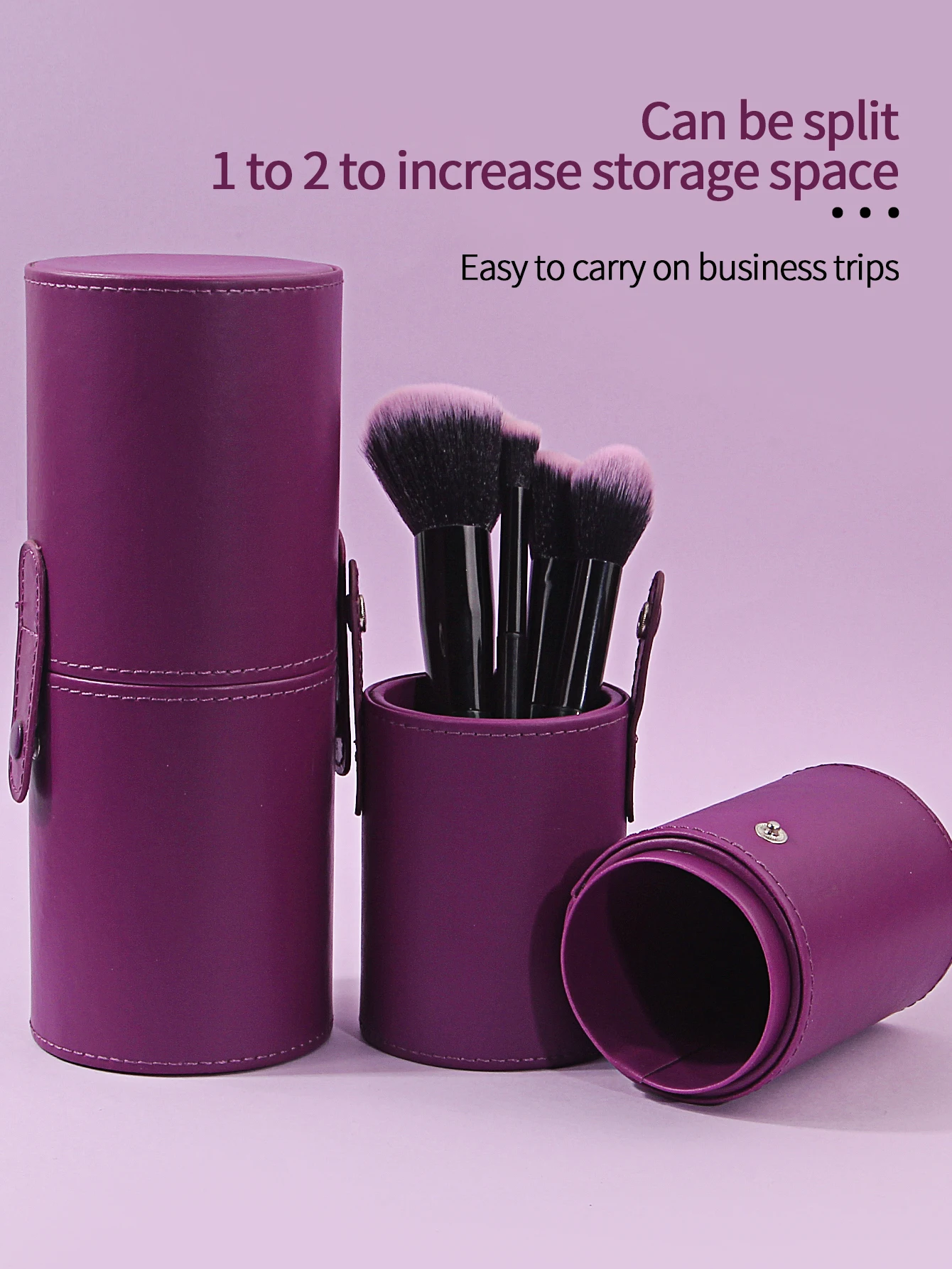 السفر بو الجلود فرشاة للمكياج أدوات حامل أقلام التجميل تخزين كأس صندوق أدوات ماكياج المحمولة المنظم