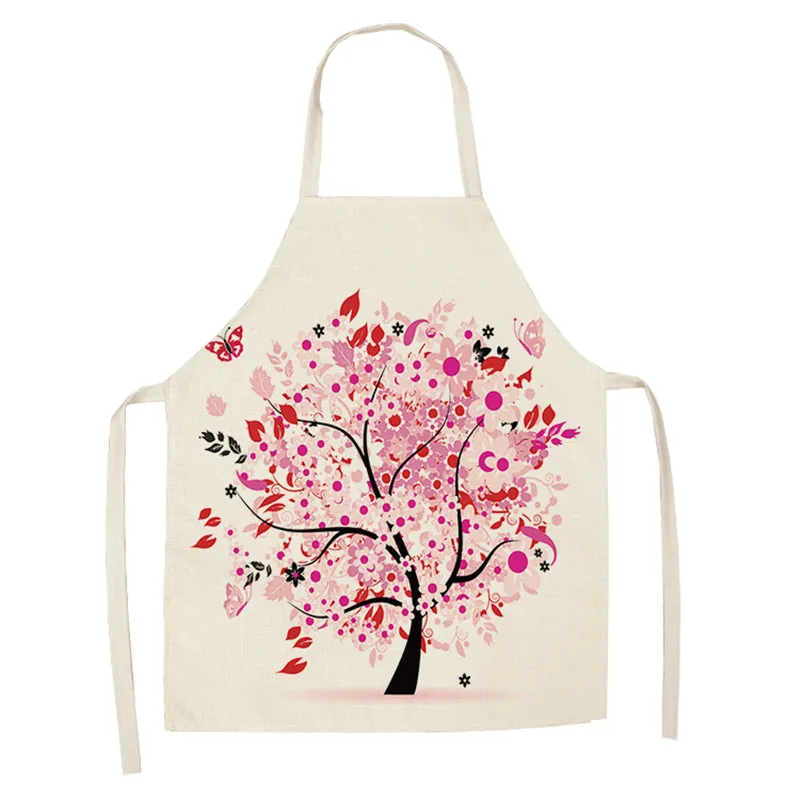 Mosaic Pattern Kitchen Apron Cotton Linen Sleeveless Apron Kids Home Gardening Apron Cooking Baking Cleaning Tools Accessories