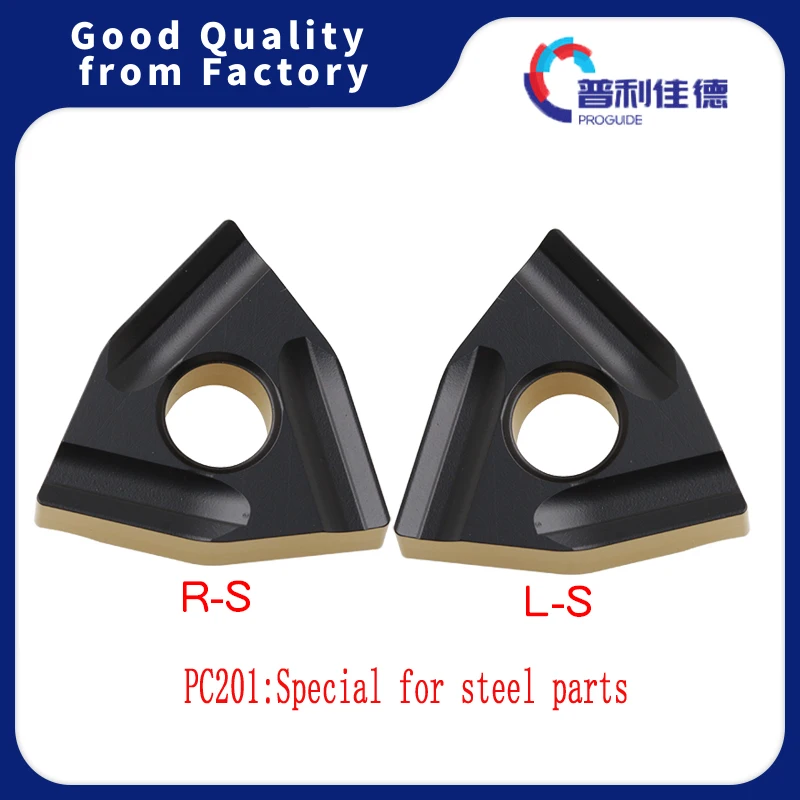 PROGUIDE WNMG080404R-S WNMG080404L-S WNMG080408R-S WNMG080408L-S PC201 Blades Turning Tools Carbide Inserts Free Shipping