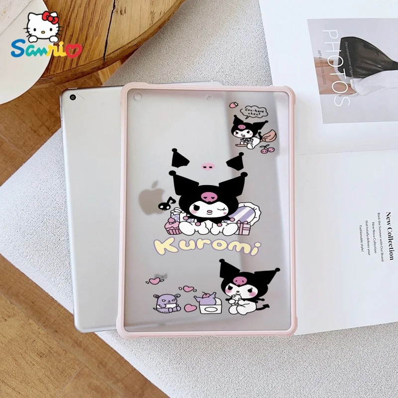 

Sanrio Kuromi cutepattern Pink iPad Transparent Drop Case, suitable for iPad Pro 2022/2024, iPad Air 3/5, iPad Mini 6, iPad 6/10