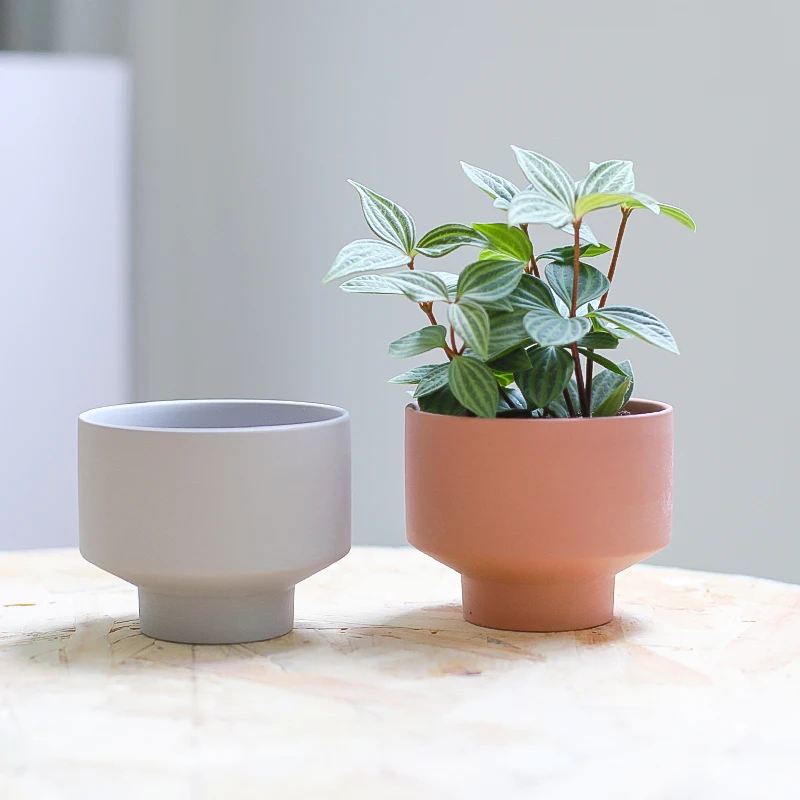 Nordic Small Decorative Brick Red Plant Pots, Cheap Home Garden
