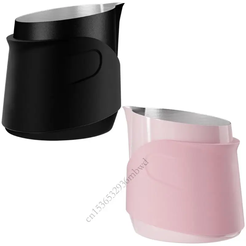 

K43D Professional Stainless Steel Handleless Milk Frothing Jar Ergonomic Handleless Coffee Equipment Pouring Tool