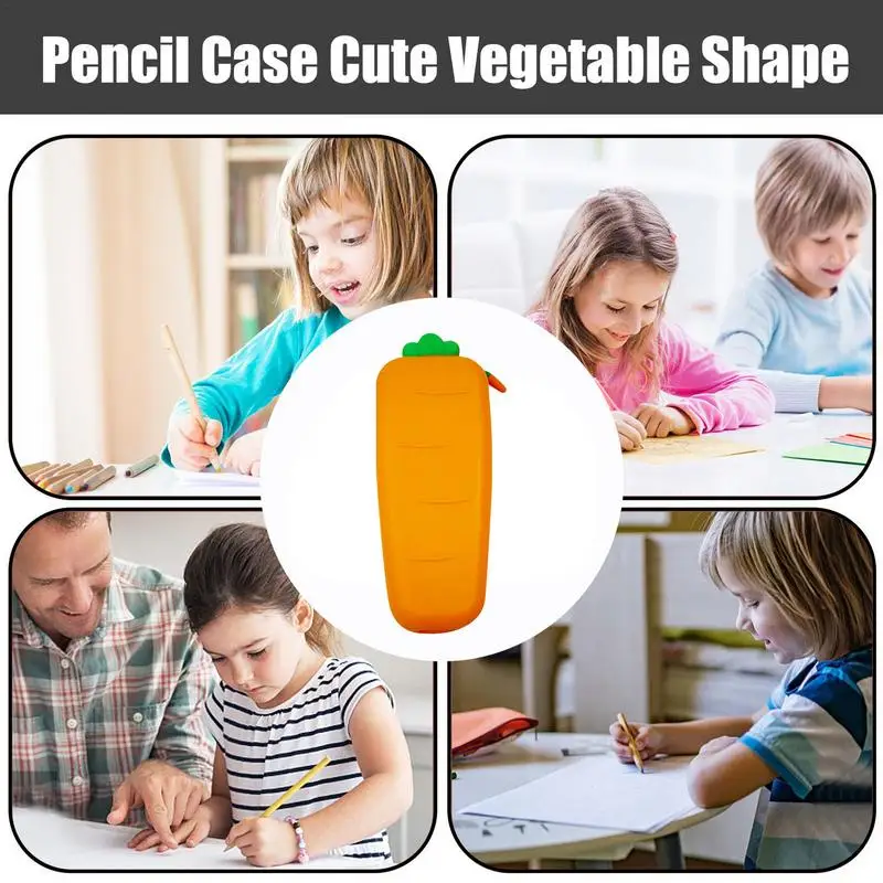 حافظة أقلام رصاص سيليكون محمولة ، علبة أقلام ، حقيبة مكياج ، حقيبة أقلام ، منظم متعدد الوظائف للبالغين ، الفتيات ، الأولاد ، اللوازم المدرسية