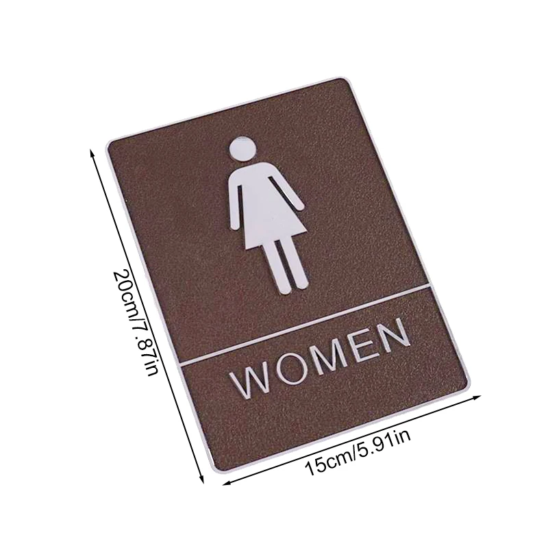 Acrylic Restroom Sign Public Toilet Guide Sign Index Office Hotel Restroom Prompt Sign Men Women Wc Bathroom Sticker