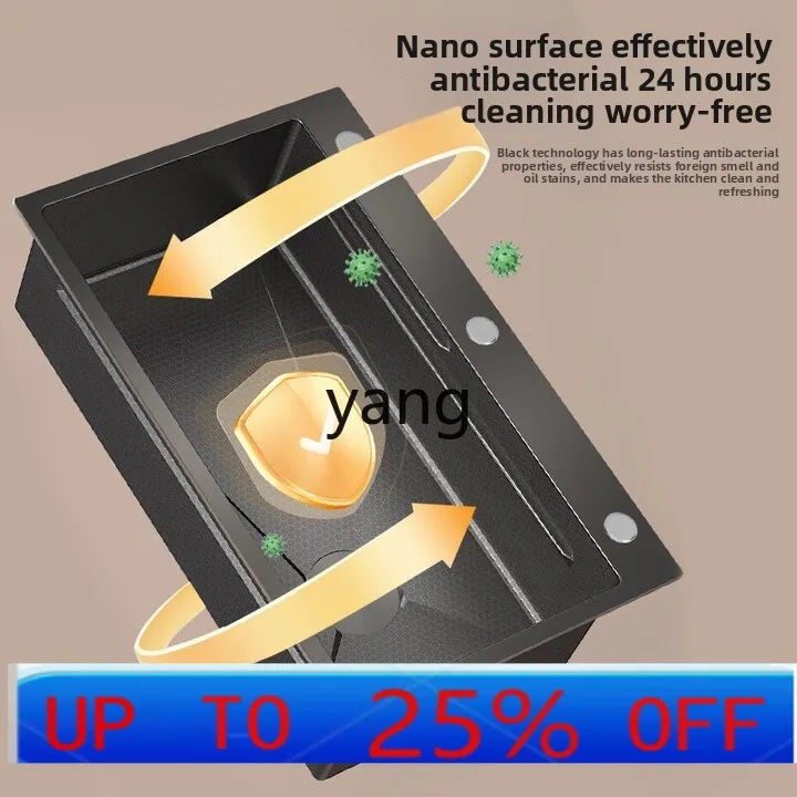 

CX Kitchen Large Single Slot Vegetable Basin 304 Stainless Steel Feiyu Waterfall Dishbasin