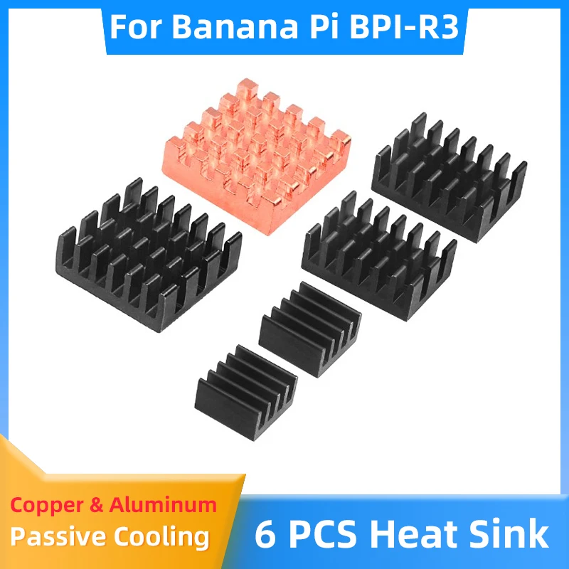 Banana Pi BPi-R3 Heat Sink Copper Aluminum Passive Cooling Heatsinks for BPi-R3