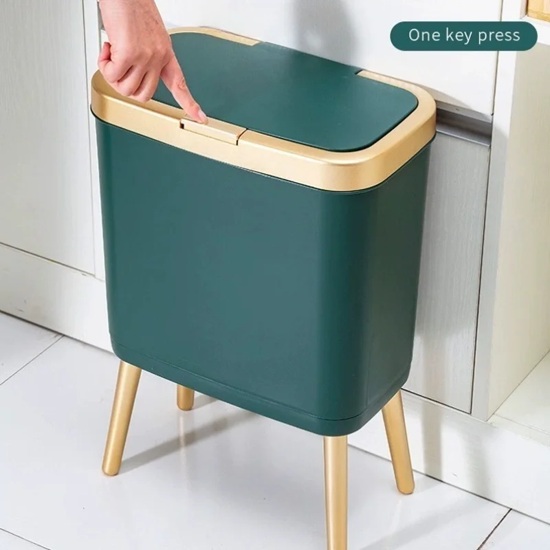 

Large Capaci Kitchen Tra Can Pr Open Cover Multi-Color PP Plastic Luxury mat Sle Waste Bin Home Cleaning Tool