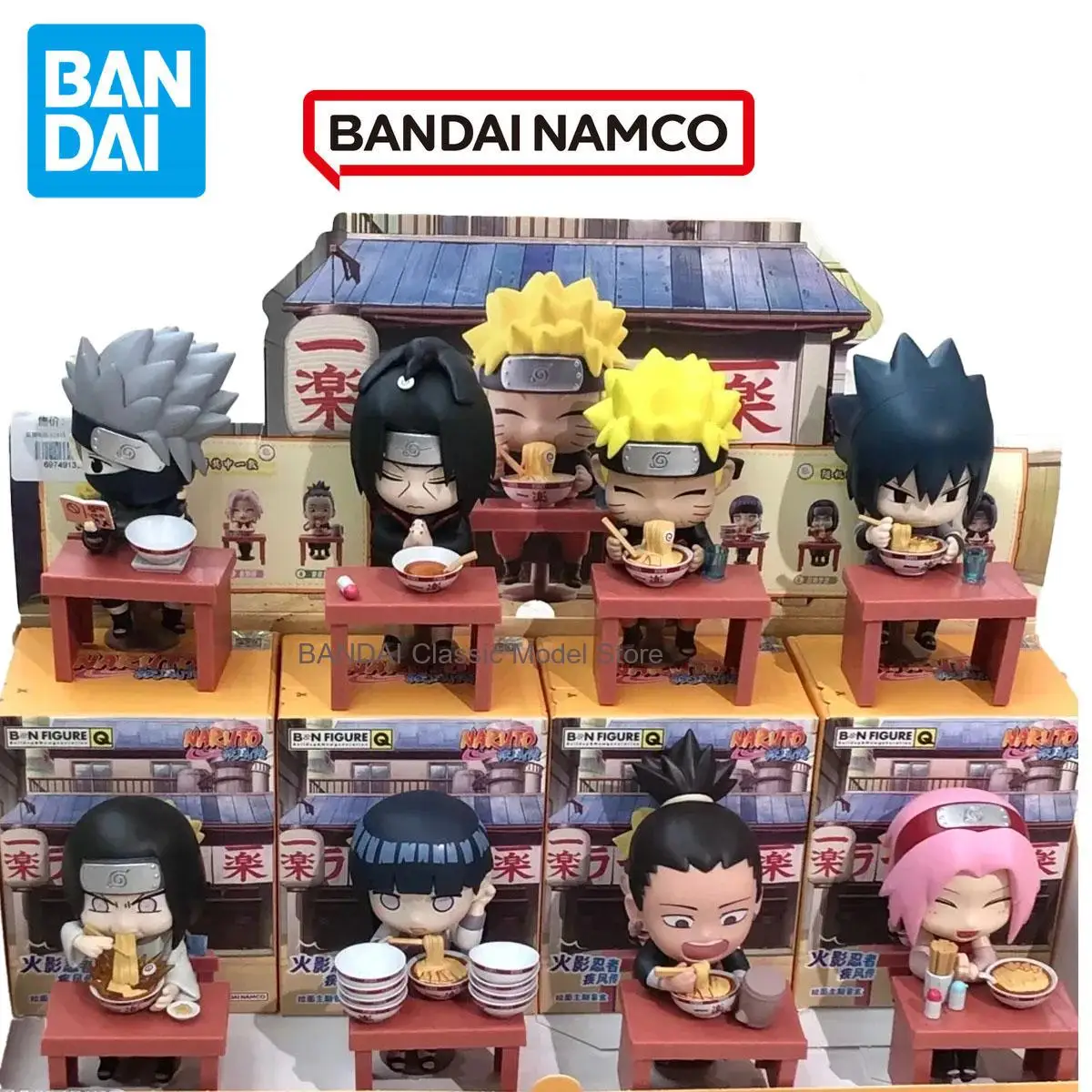 In Stock Genuine Bandai Naruto Breeze Ramen Lamian Noodles Theme Blind Box Figure Model Toys Ornament Holiday Gifts