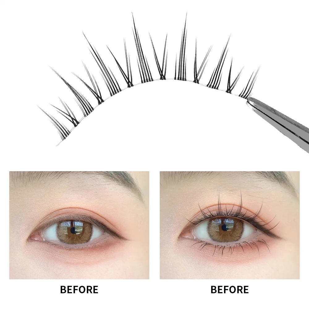 5 paia Manga Lashes Faux Mink Natural Soft Wispy Fluffy ciglia finte trucco Manga Cosplay ciglia finte Extension ciglia