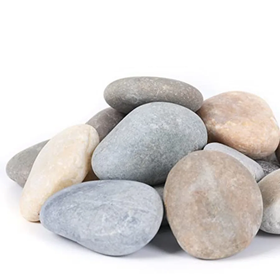 

20LB Smooth Pebbles River Rocks for Landscaping, 100% Natural Hand-Picked Premium Decorative Pebbles, Ideal for Garden Landscap